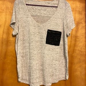 Forever 21+ T-shirt with Zipper Pocket